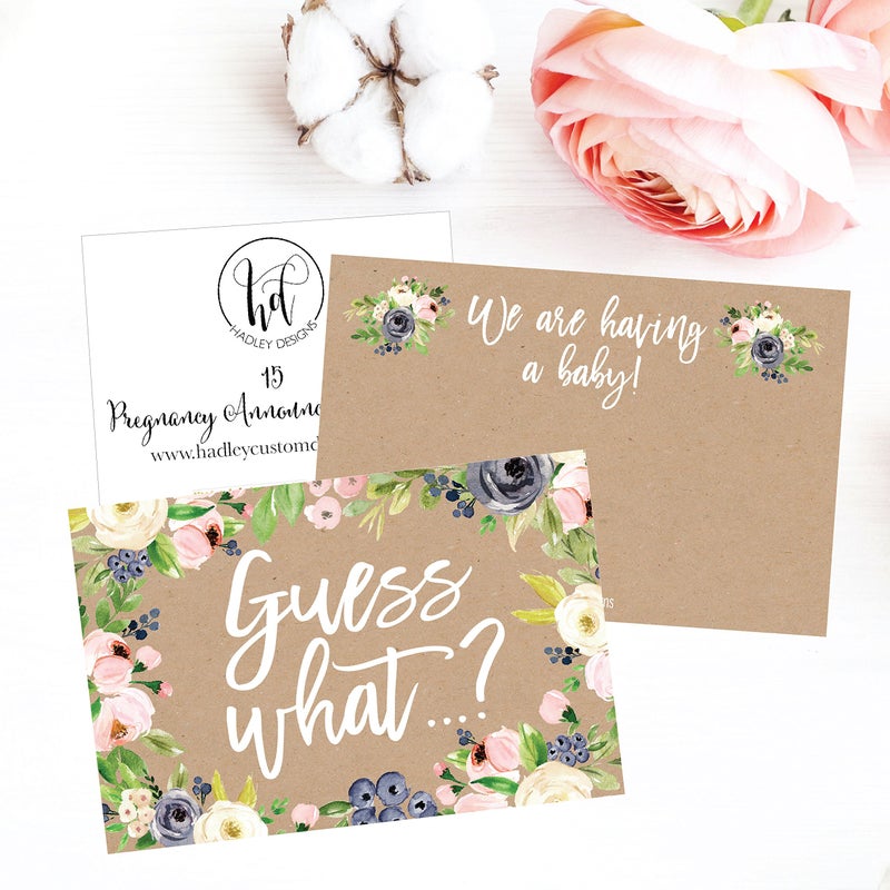 Hadley Designs 25 Pregnancy Announcement Card Set, We're Expecting Baby Surprise Having Birth Reveal-Only Best Friends Get Promoted To Auntie Uncle Grandpa Grandma Sister Brother and Dad Mom - Image 3